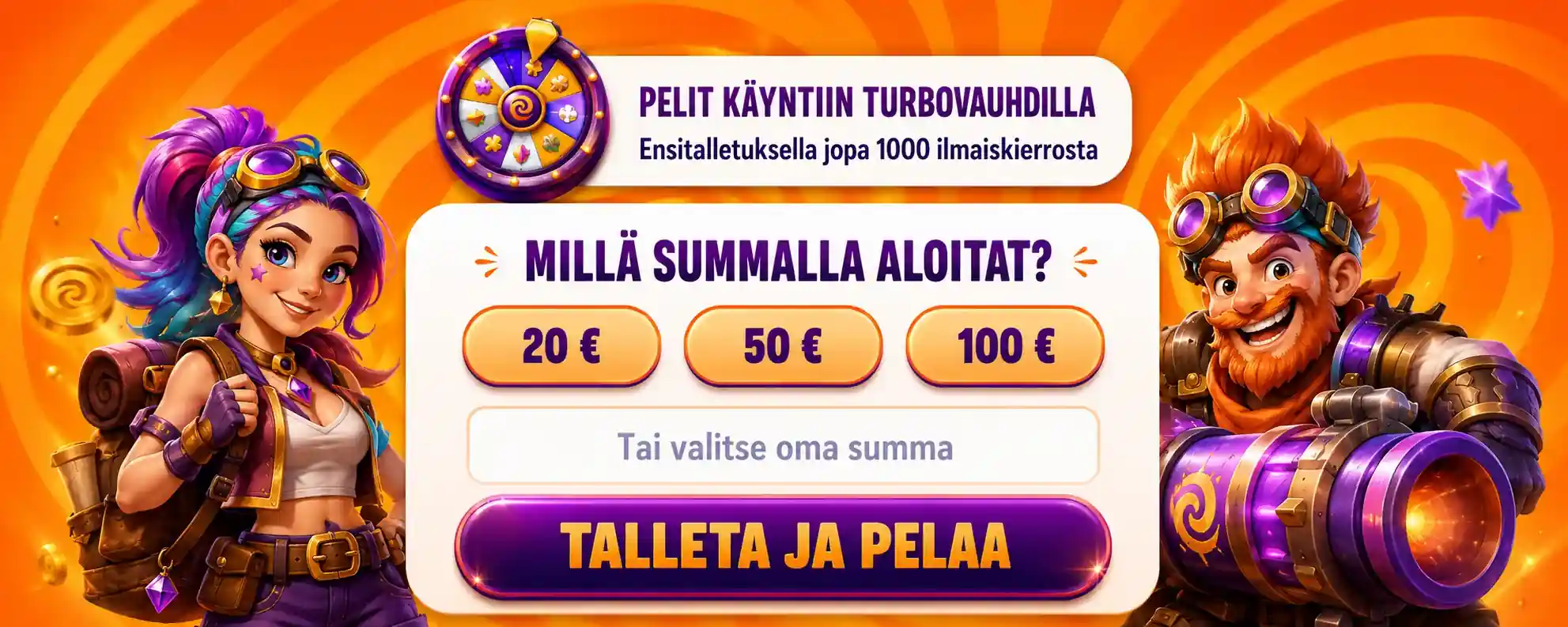 Pelihahmot ja peliautomaatti turbonopeudella Suomessa
